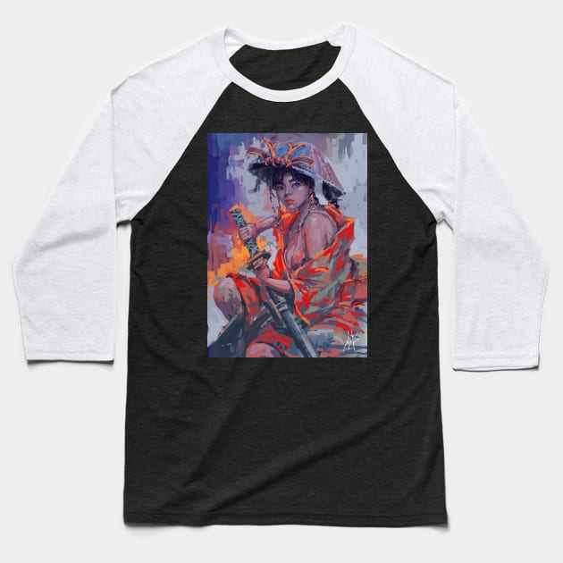 Yukata Samurai Baseball T-Shirt by nakarts